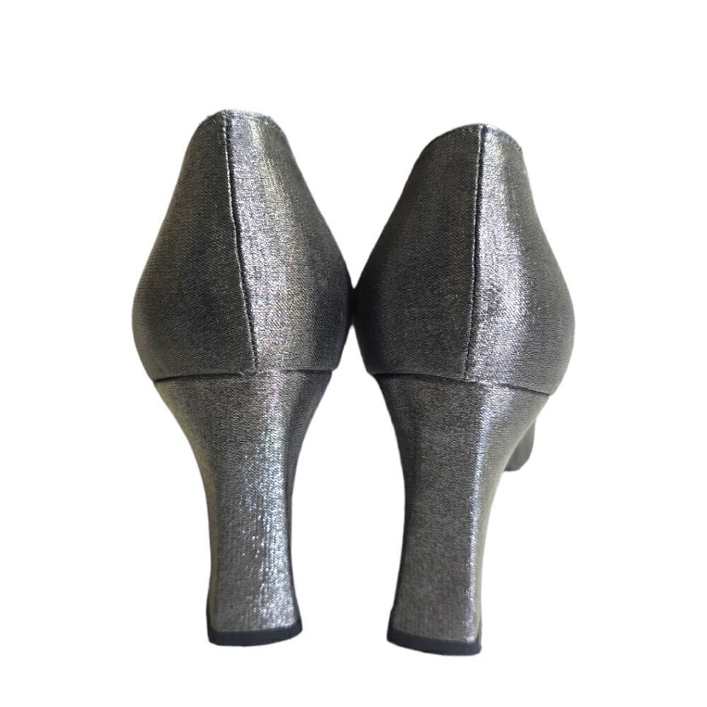 Stuart Weitzman Silver Explosion Rhinestone Squar… - image 5